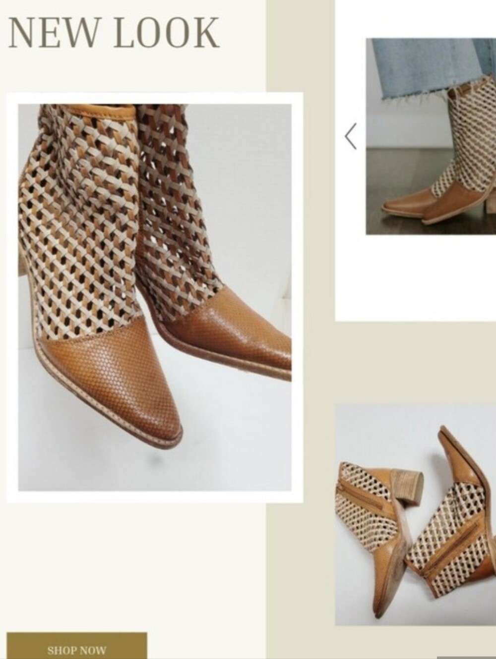 ROOLEE OPENING NIGHT LEATHER WOVEN ANKLE BOOT 7